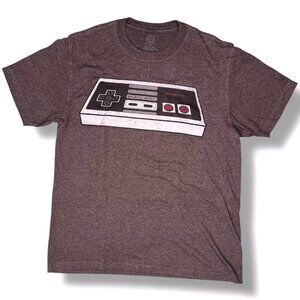 Nintendo NES Controller T Shirt Gray Graphic Approx Size Small